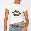 Leopar Dudak Baby Tee Tshirt
