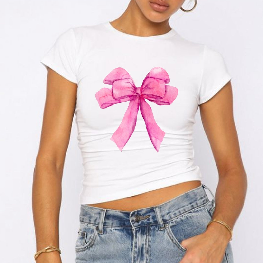 Pembe Fiyonk  Baby Tee Tshirt