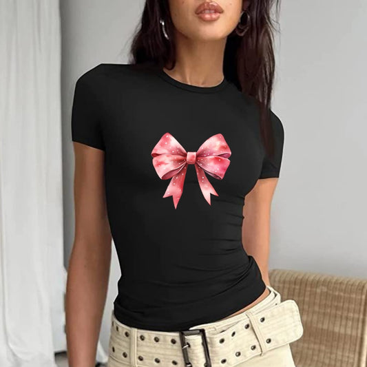 Pembe Fiyonk Baby Tee Tshirt